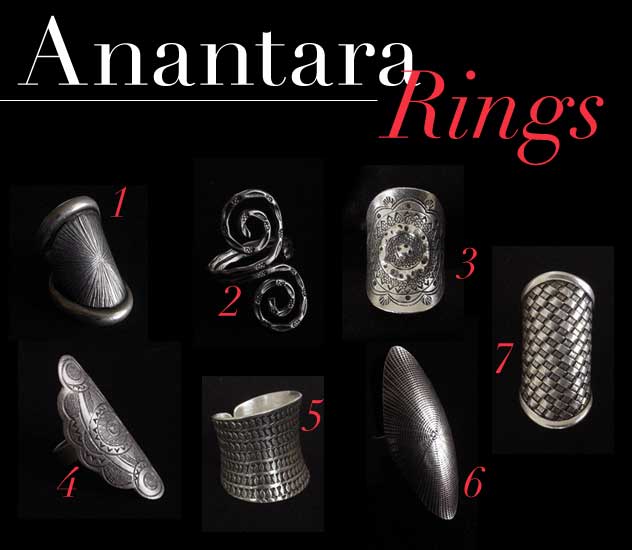 Shop the unique ring and cuff styles today Anantara Black Oval Ring in 