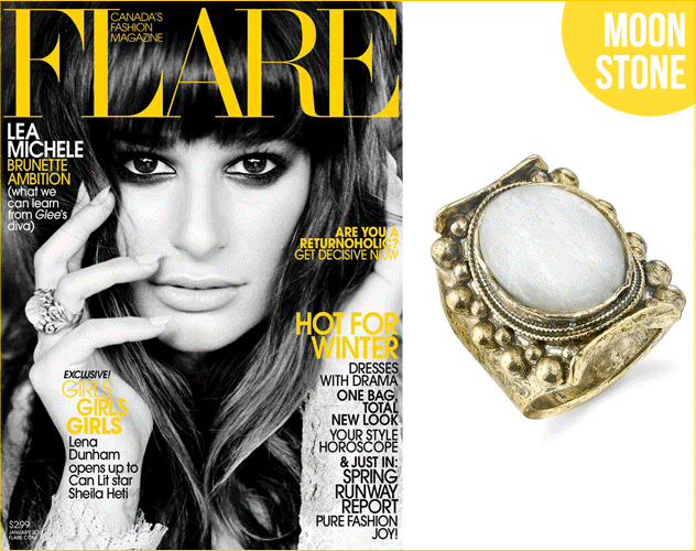 ... Micheleâ€™s Look Happen: Low Luv by Erin Wasson Moonstone Ring in Gold